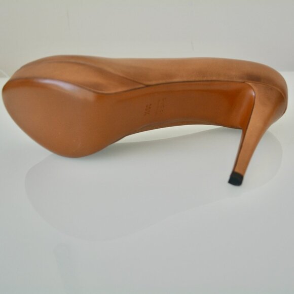 NIB GUCCI SADDLE SOFT TAMPONATO DISTRESSED LEATHER PUMPS - Picture 7 of 9